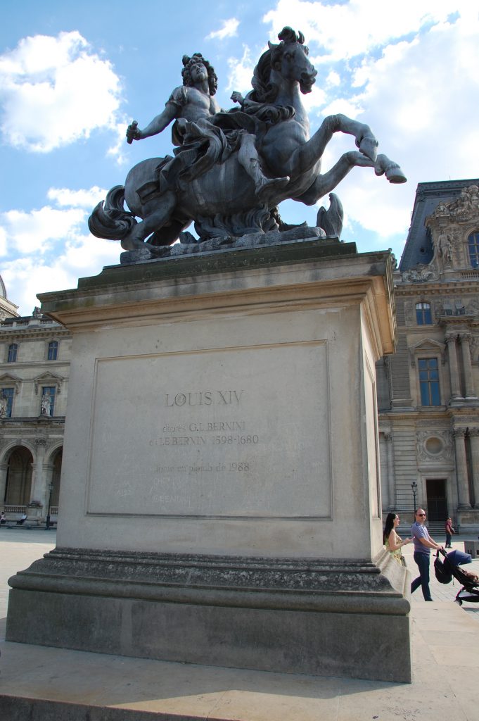 Louis XIV statue at the Louvre