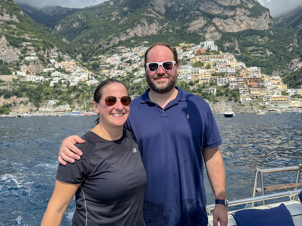 Positano in the Background