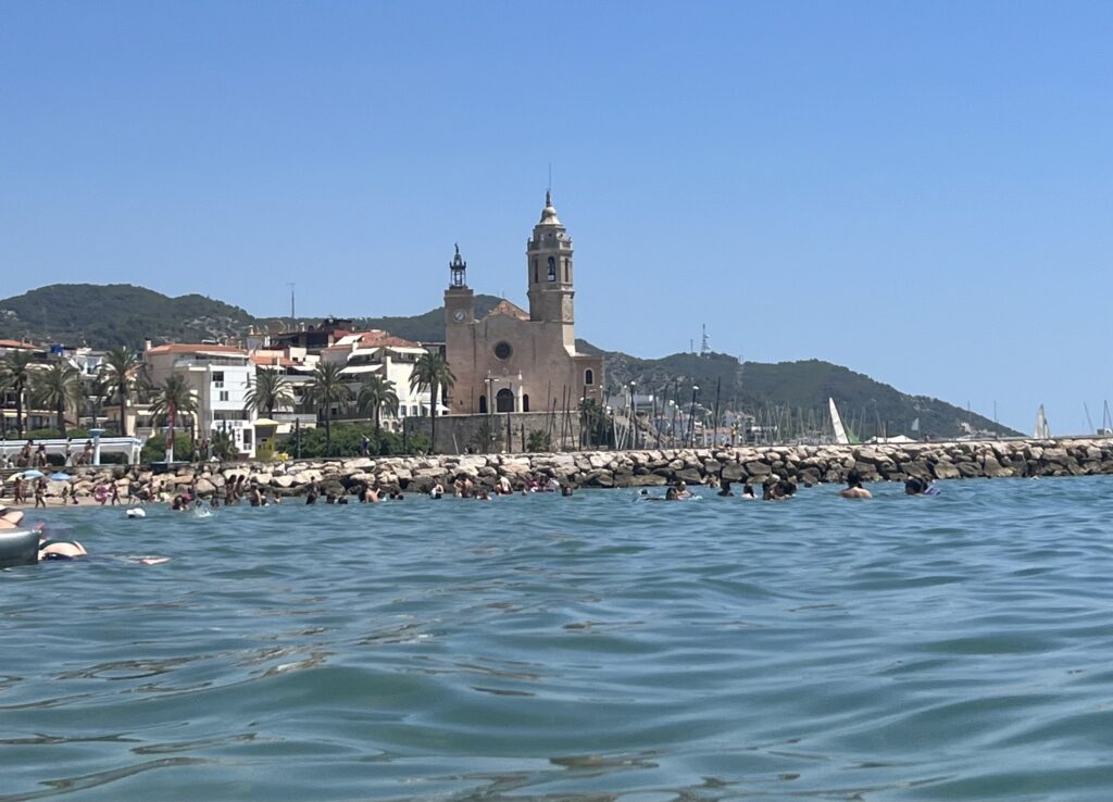 In the Water at a Sitges Beach