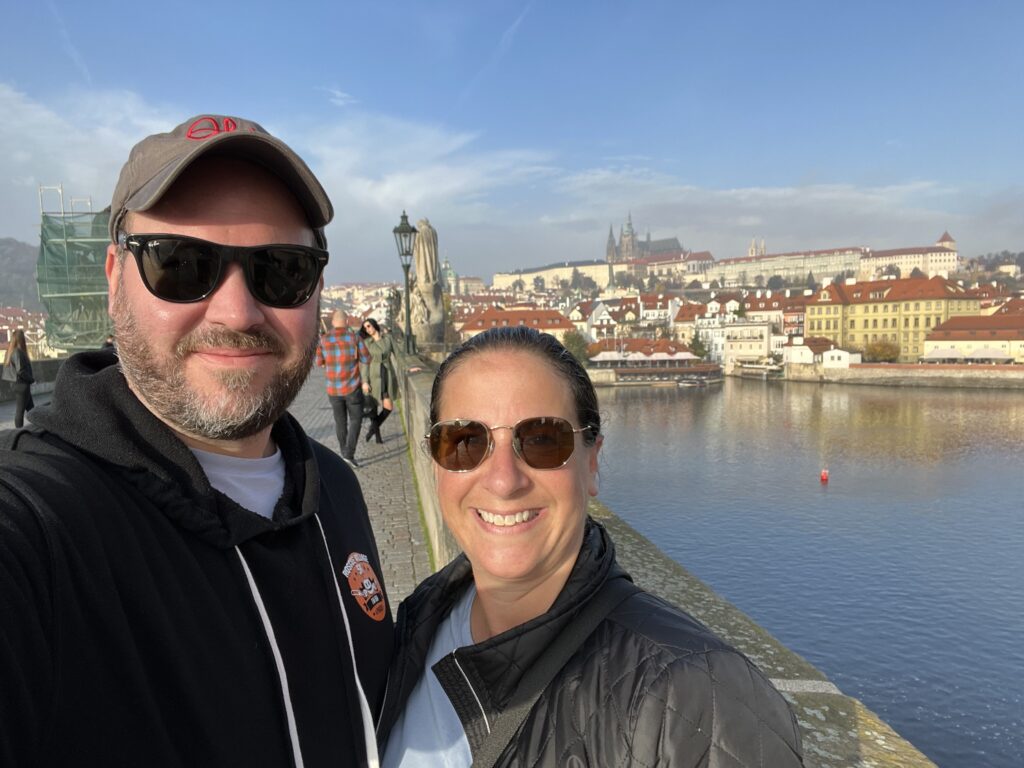 Nik and Julie on the Charles Bridge