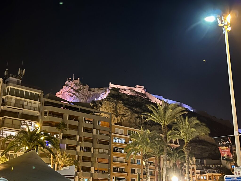 Santa Bárbara Castle at Night