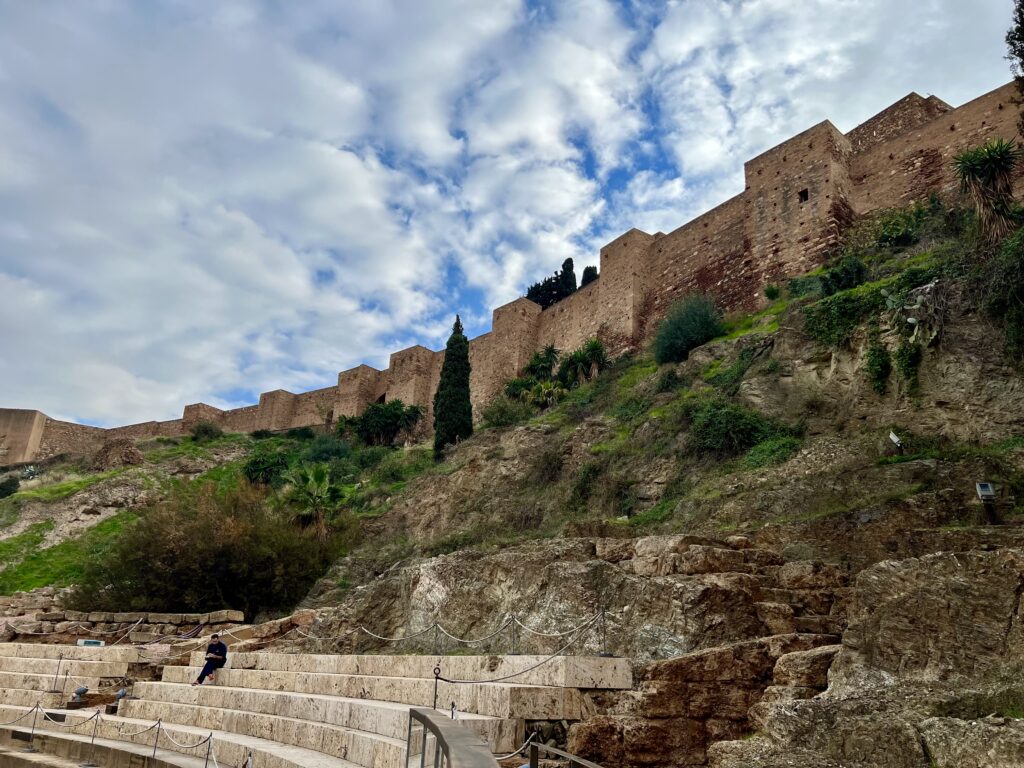 Teatro Romano (Roman Theatre) of Malaga at the base of the Alcazaba