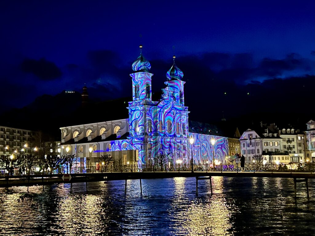 Jesuit Church, Lilu Light Festival Lucerne