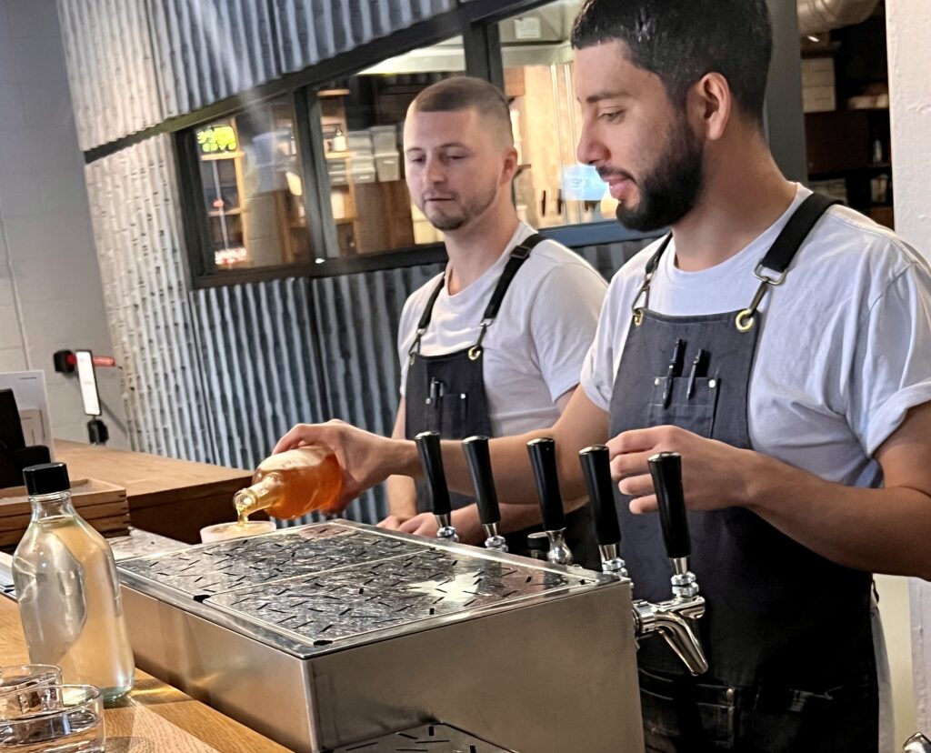 Tayēr + Elementary Drinks Being Poured