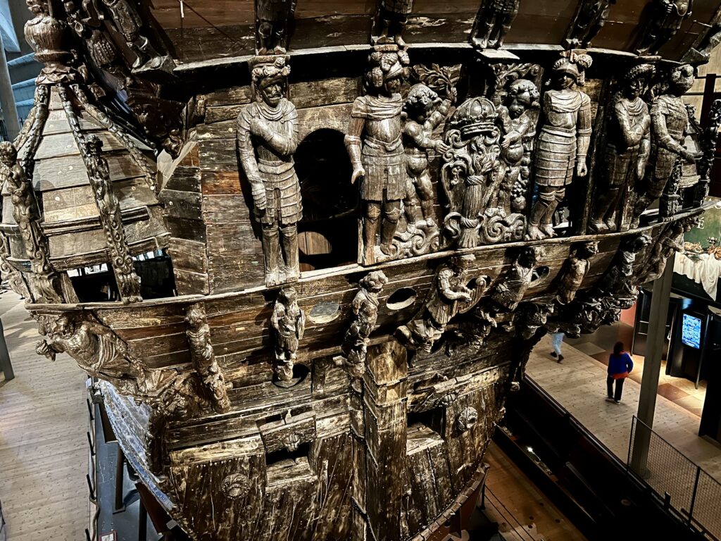 Ornate Carvings on the Back of The Vasa