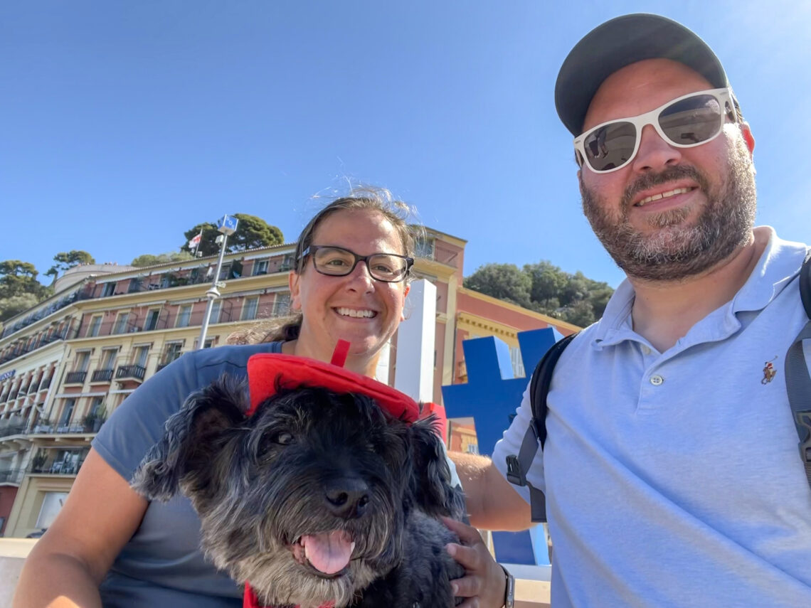 Julie, Nik and Koval in Nice, France