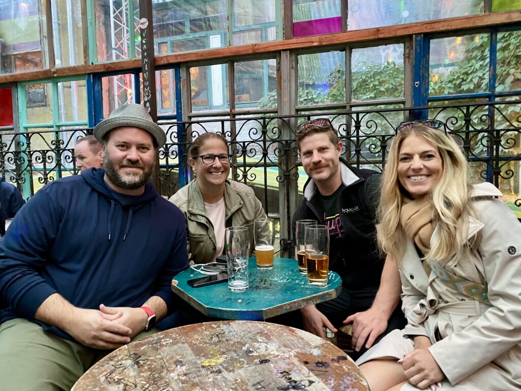 Nik, Julie, Luke and Monica at Szimpla Kert