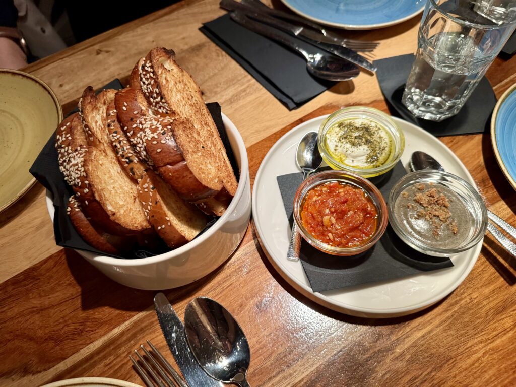 Challah and Dips at Meshuga