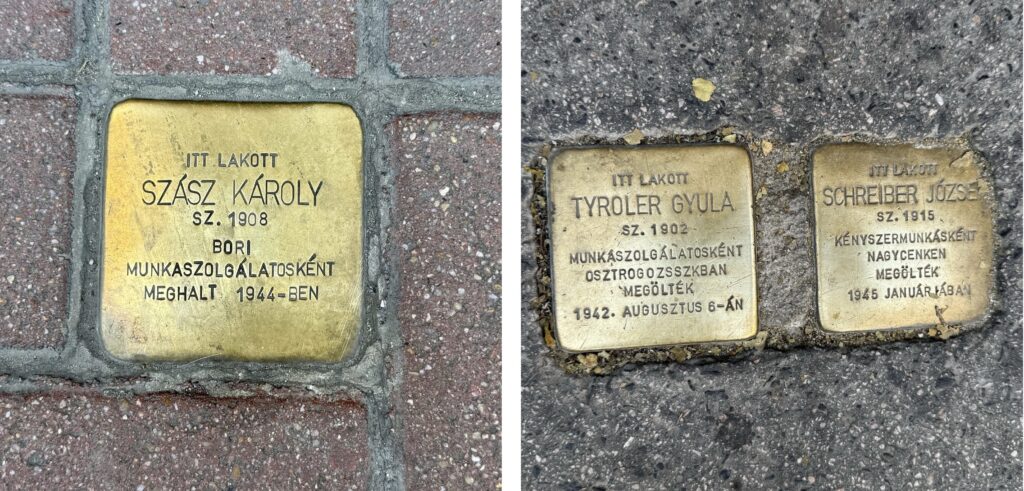 Stumble Stones in Budapest