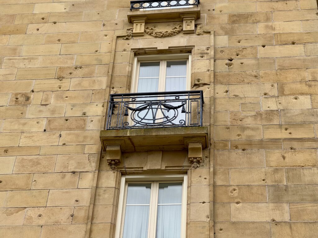Civil War Bullet Holes as Seen Today, Hotel Maria Cristina
