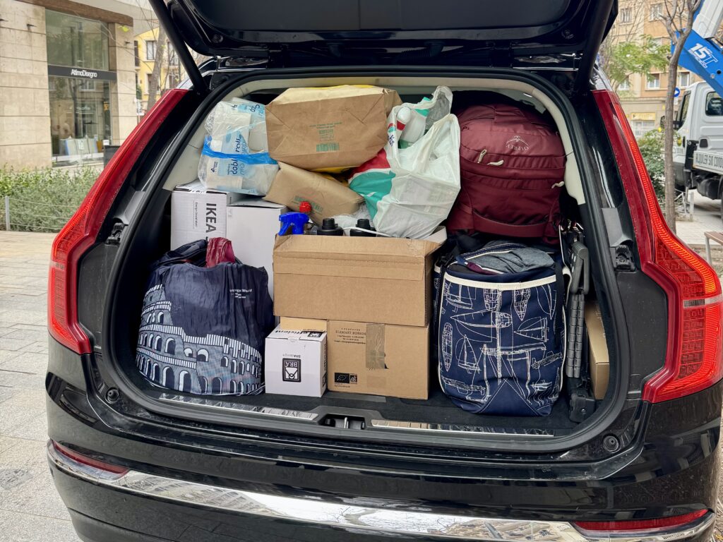 A Very Packed Rental Car