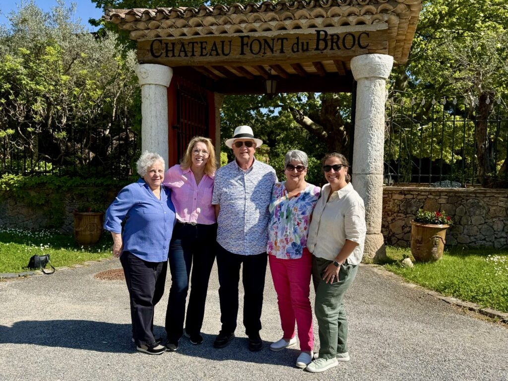 Rachel, Terri, Art, Kim, Julie at Château Font du Broc