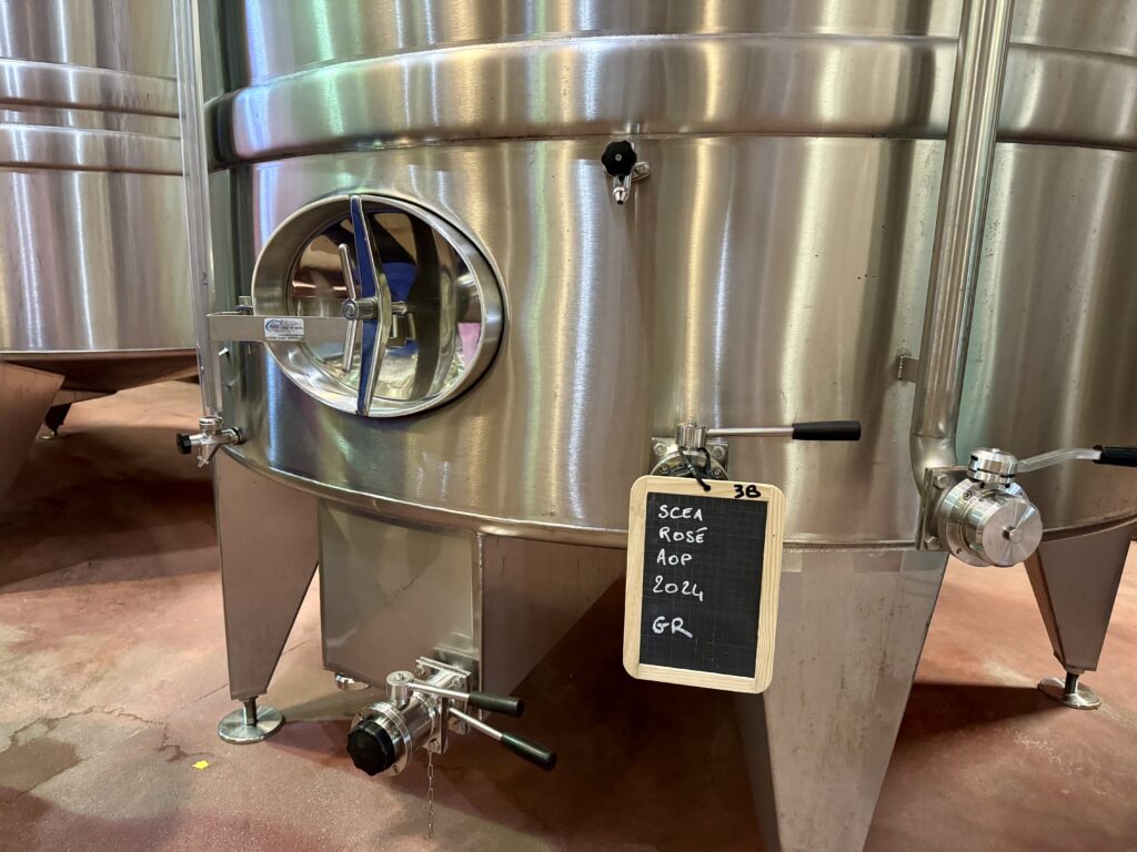 Rosé in a Fermentation Tank