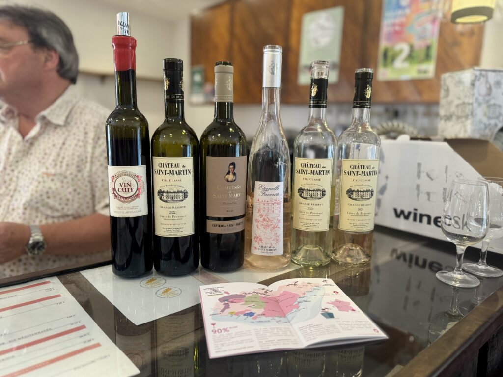 Everything we Sampled at Château de Saint Martin