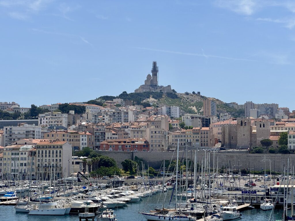 View of Notre-Dame de la Garde from Fort Saint-Jean