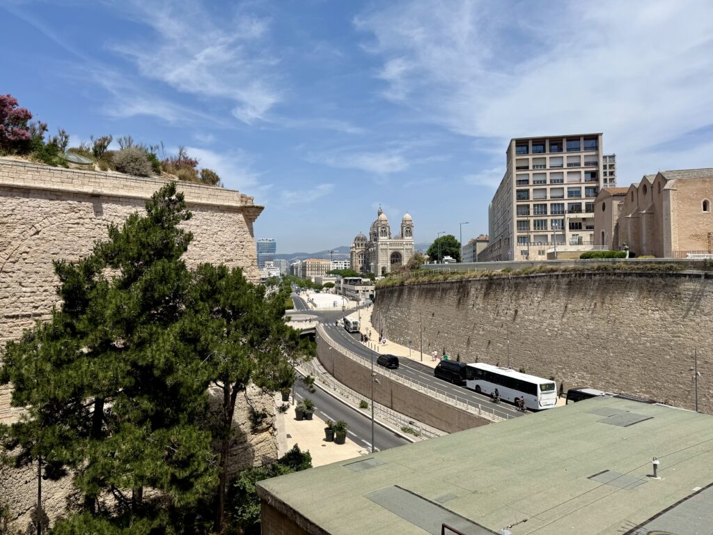 View to Marseille Cathedral from the Footbridge