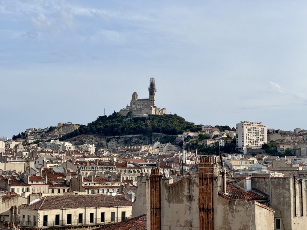 View of Notre-Dame de la Garde from Ciel Rooftop