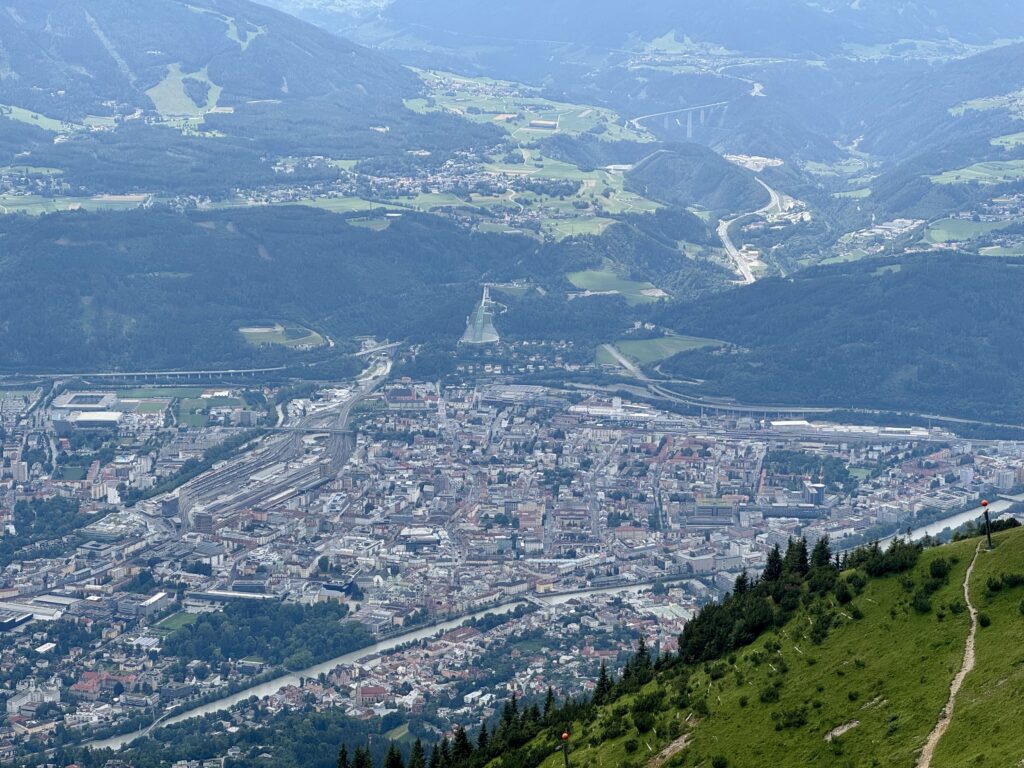 View from Seegrube, Bergisel Ski Jump in the Distance