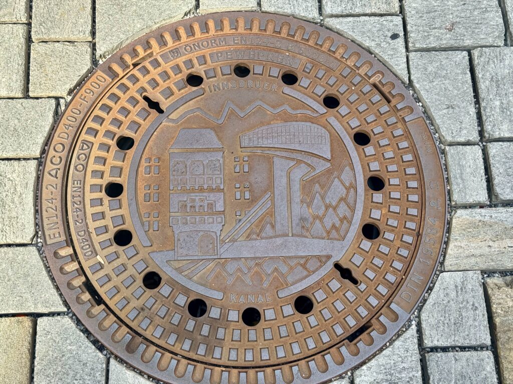 A Really Cool Manhole Cover in Innsbruck