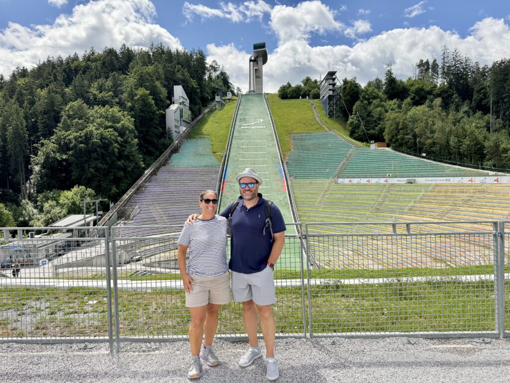 Julie and Nik at Bergisel Ski Jump