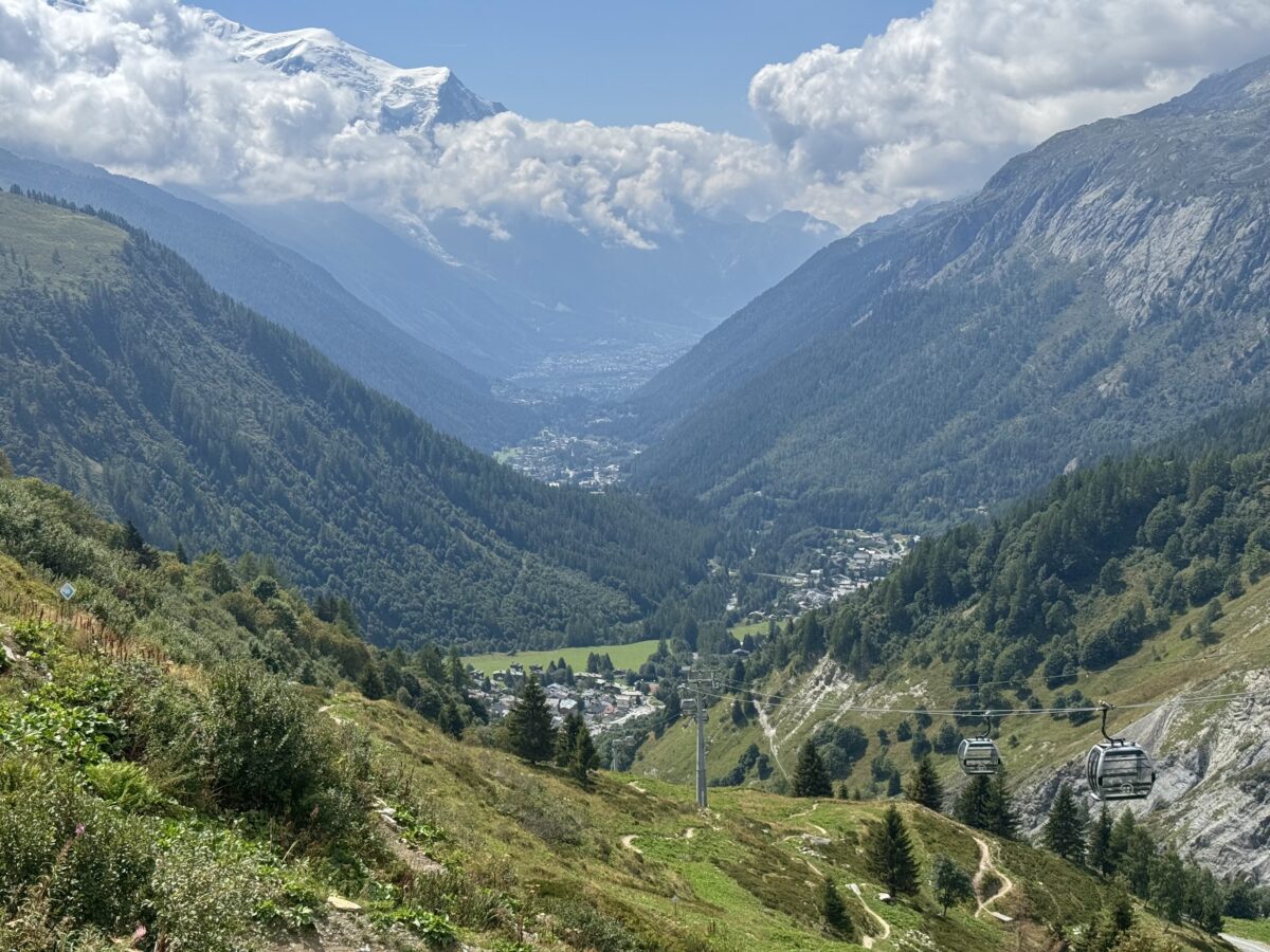 Chamonix Mont-Blanc with the Village of Le Tour in the Foreground