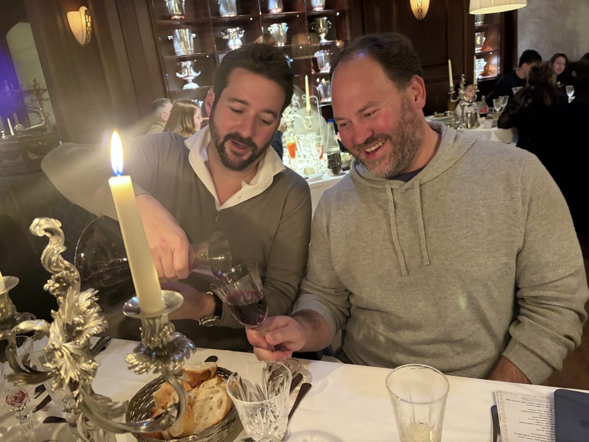 Clem and Nik at Les Grands Buffets