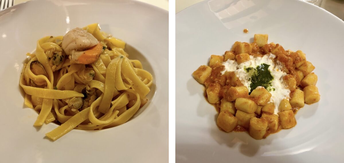 Homemade Tagliatelle with Seafood and Gnocchi