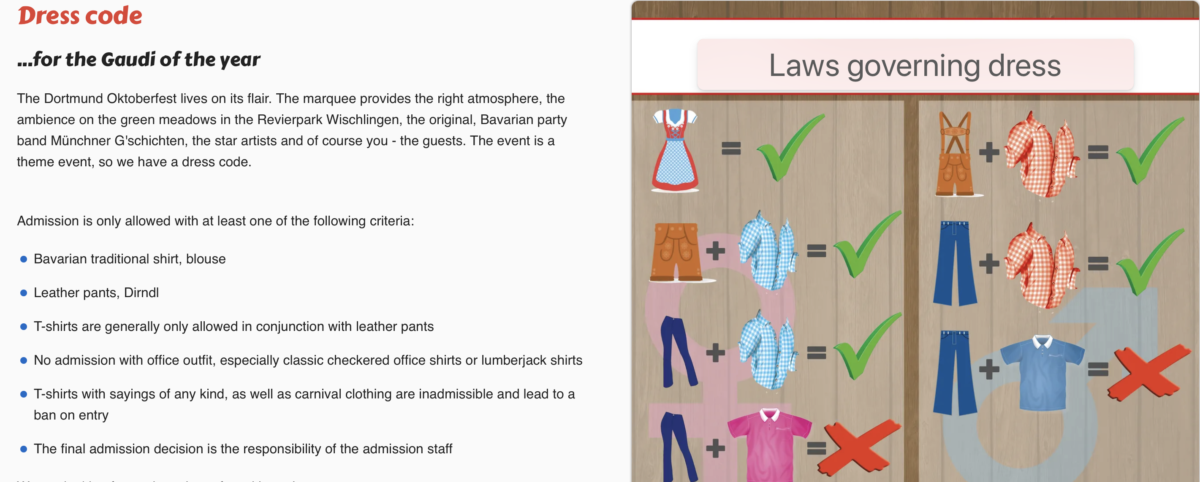Dortmund Oktoberfest Dress Code