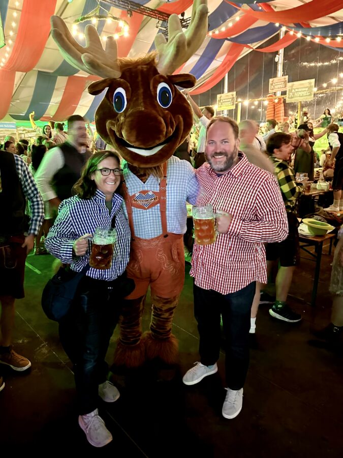 Julie, Eddy the Mascot and Nik