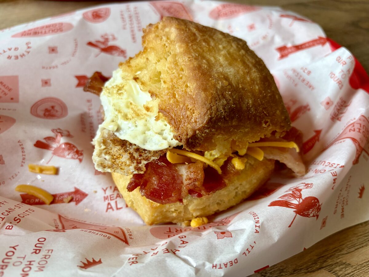Cardinal Rule's Bacon, Egg, and Cheese Biscuit