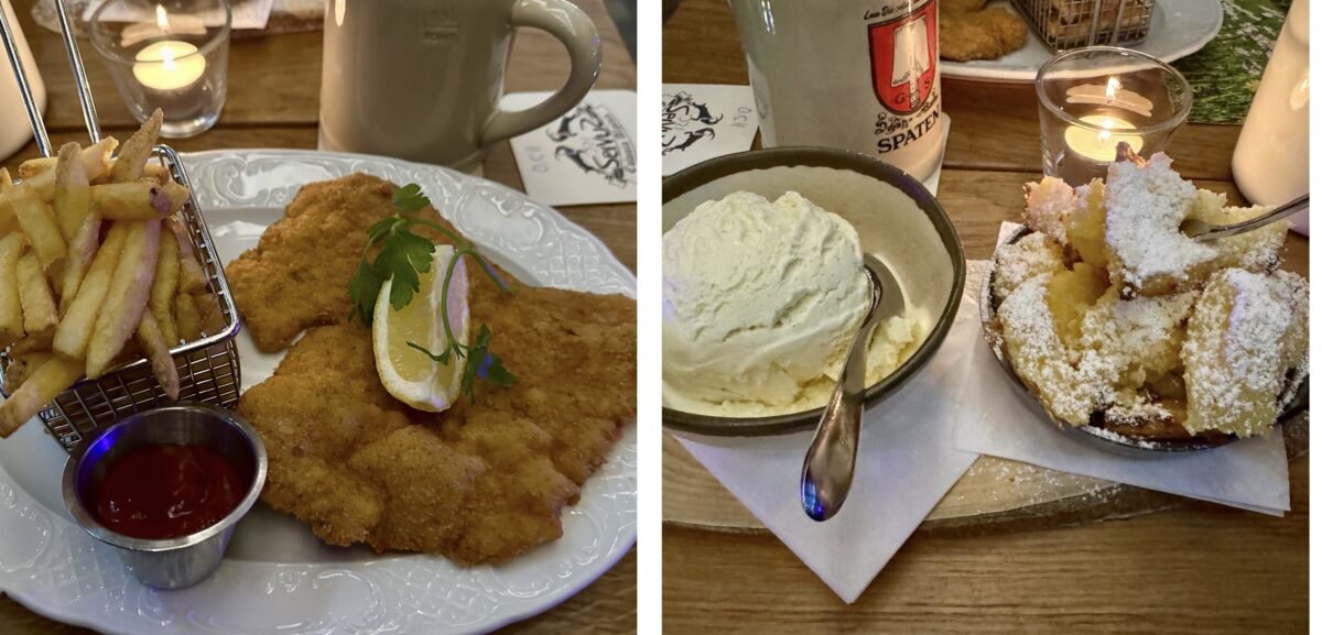Pork Schnitzel and Kaiserschmarrn
