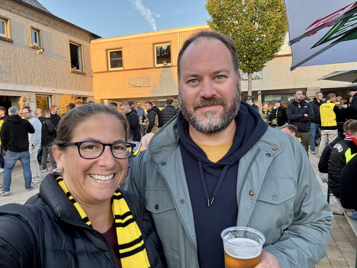 Julie and Nik Before the Game