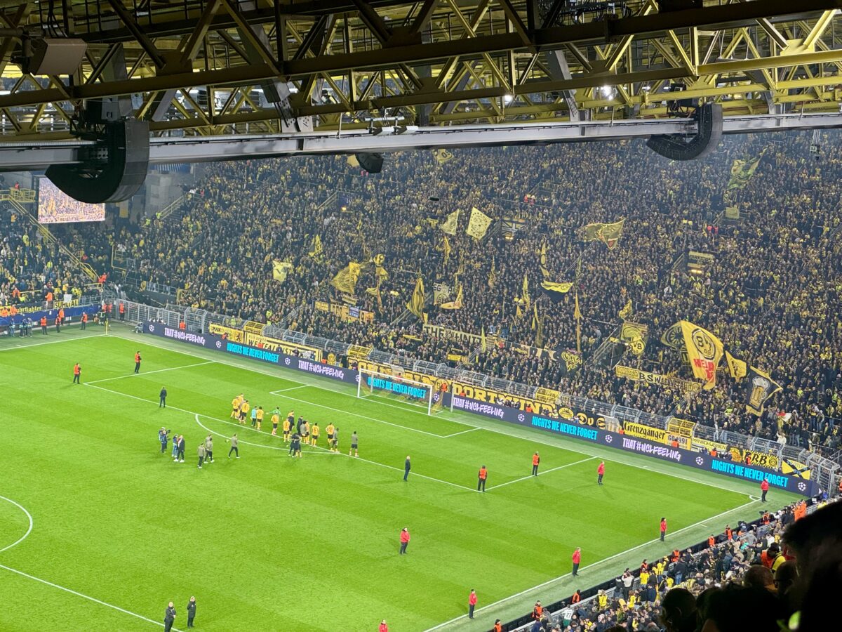 Dortmund Players Saluting Their Fans