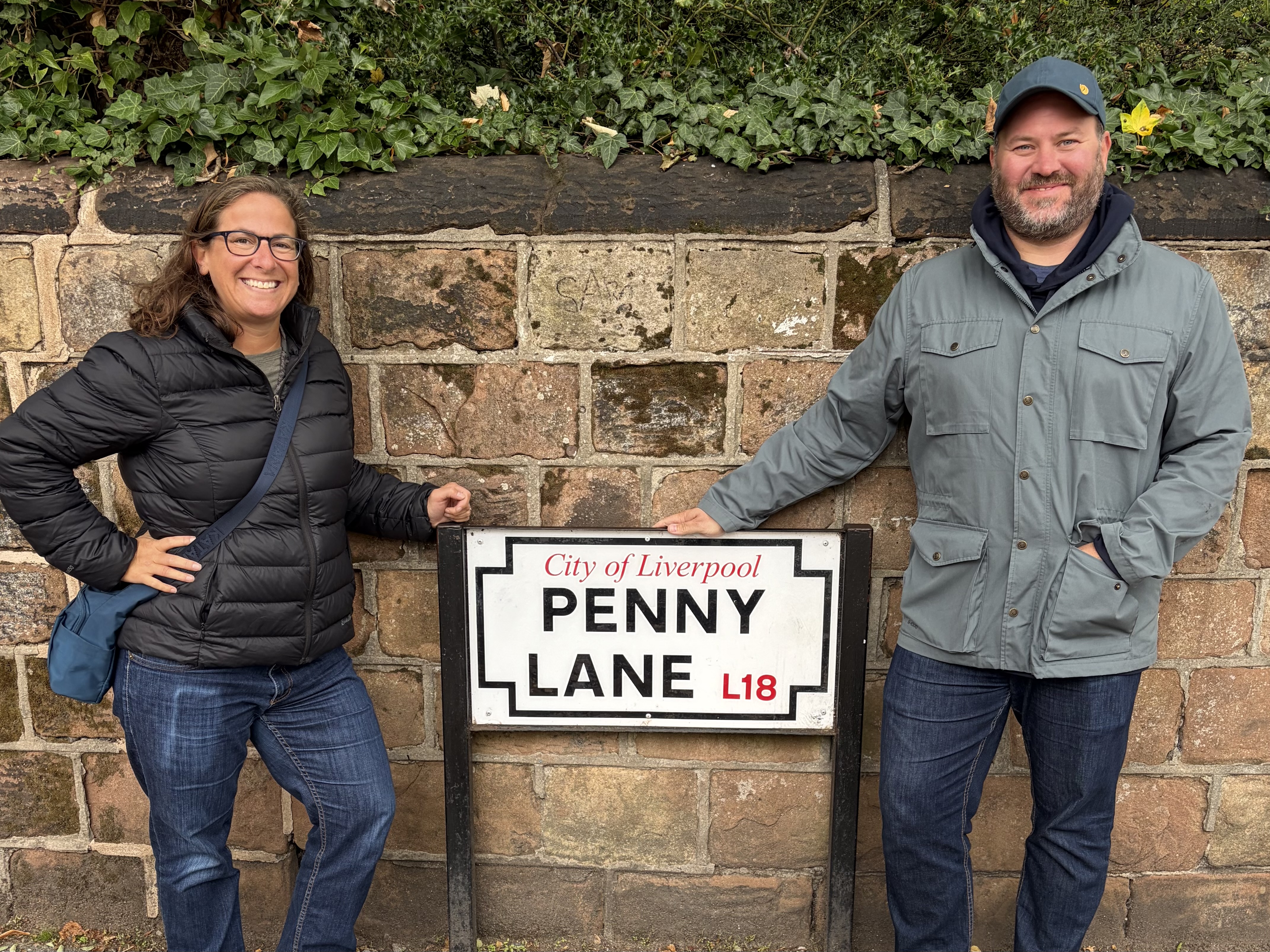 Julie and Nik at Penny Lane