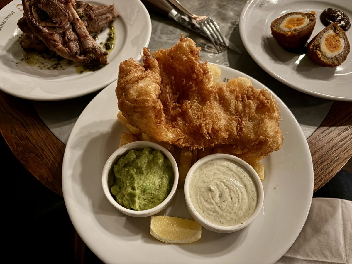 Dinner at The Dog & Collar Pub