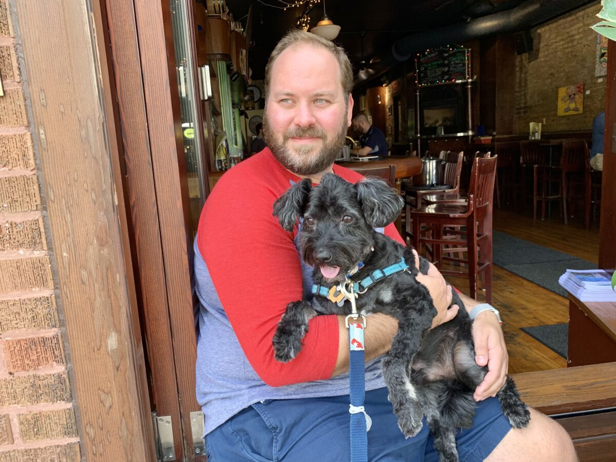 Nik and Koval at our Favorite Chicago Bar, Village Tap