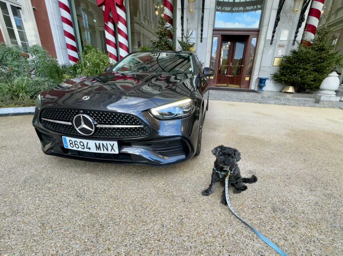 Koval and our Rental Car in Biarritz