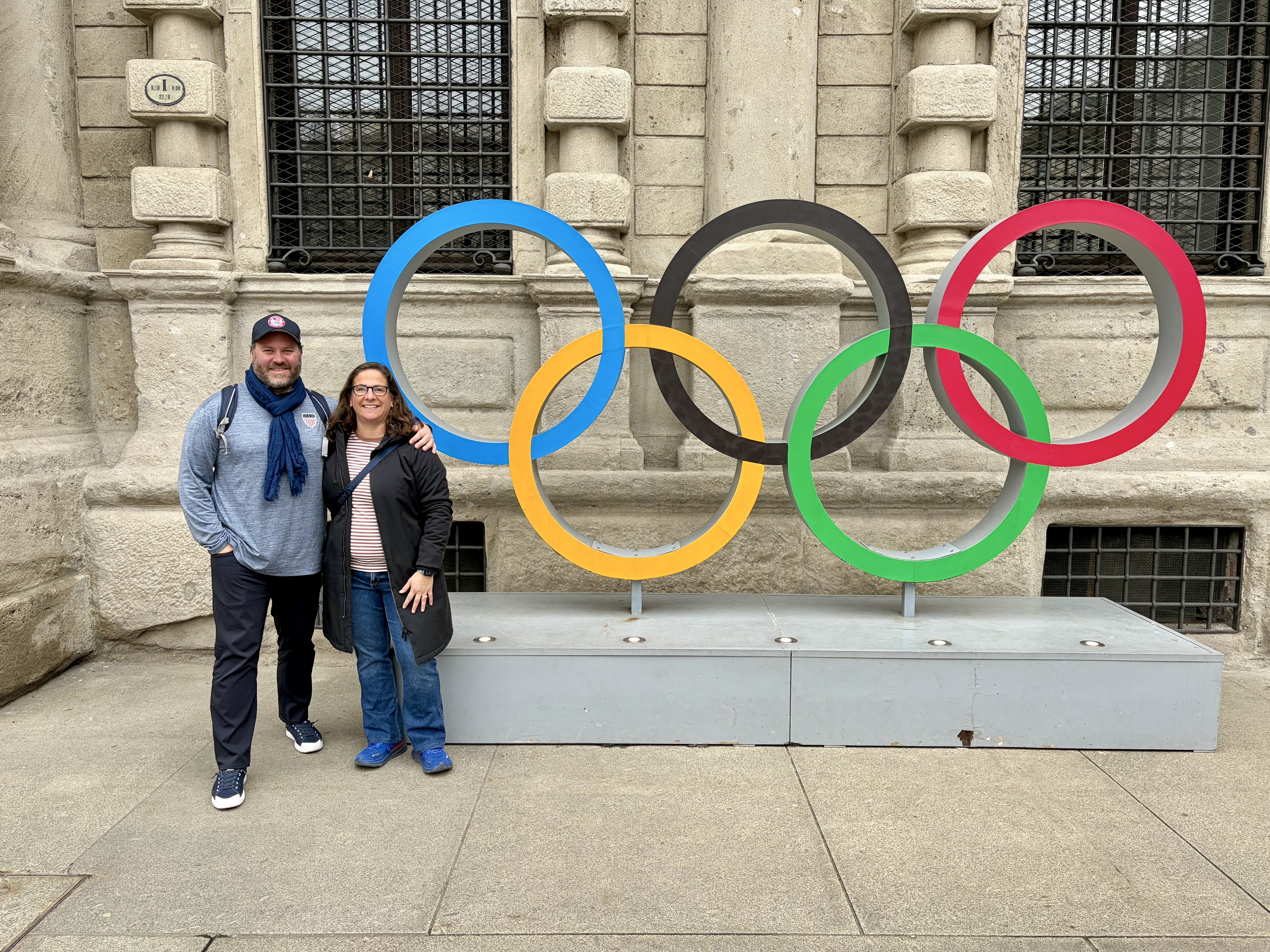 Nik and Julie at the Olympic Rings