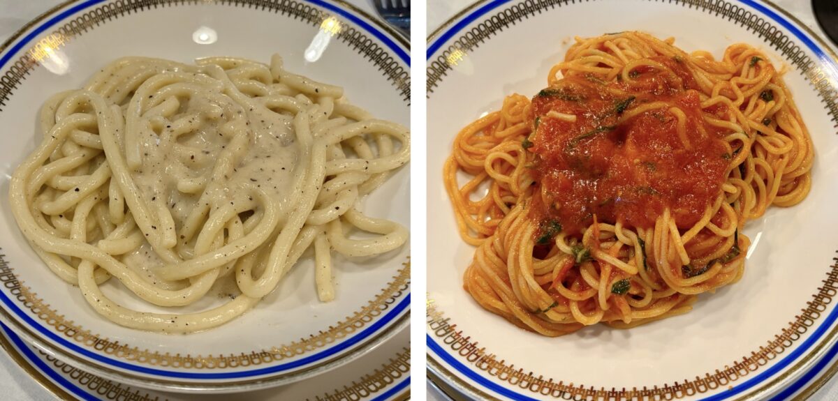Cacio & Pepe and Spaghetti Pomodoro at Razdora
