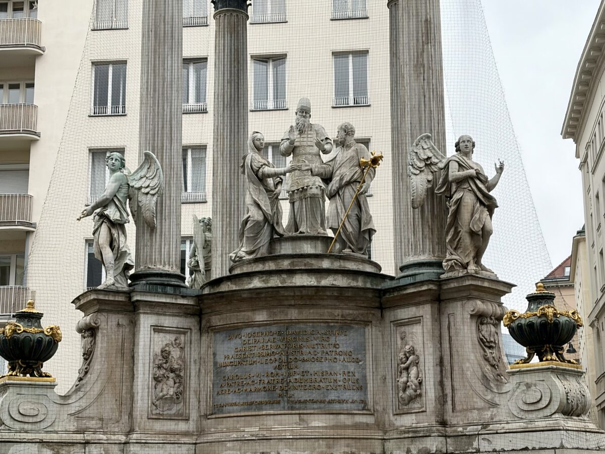 Close-up of Mary, Joseph and the High Priest