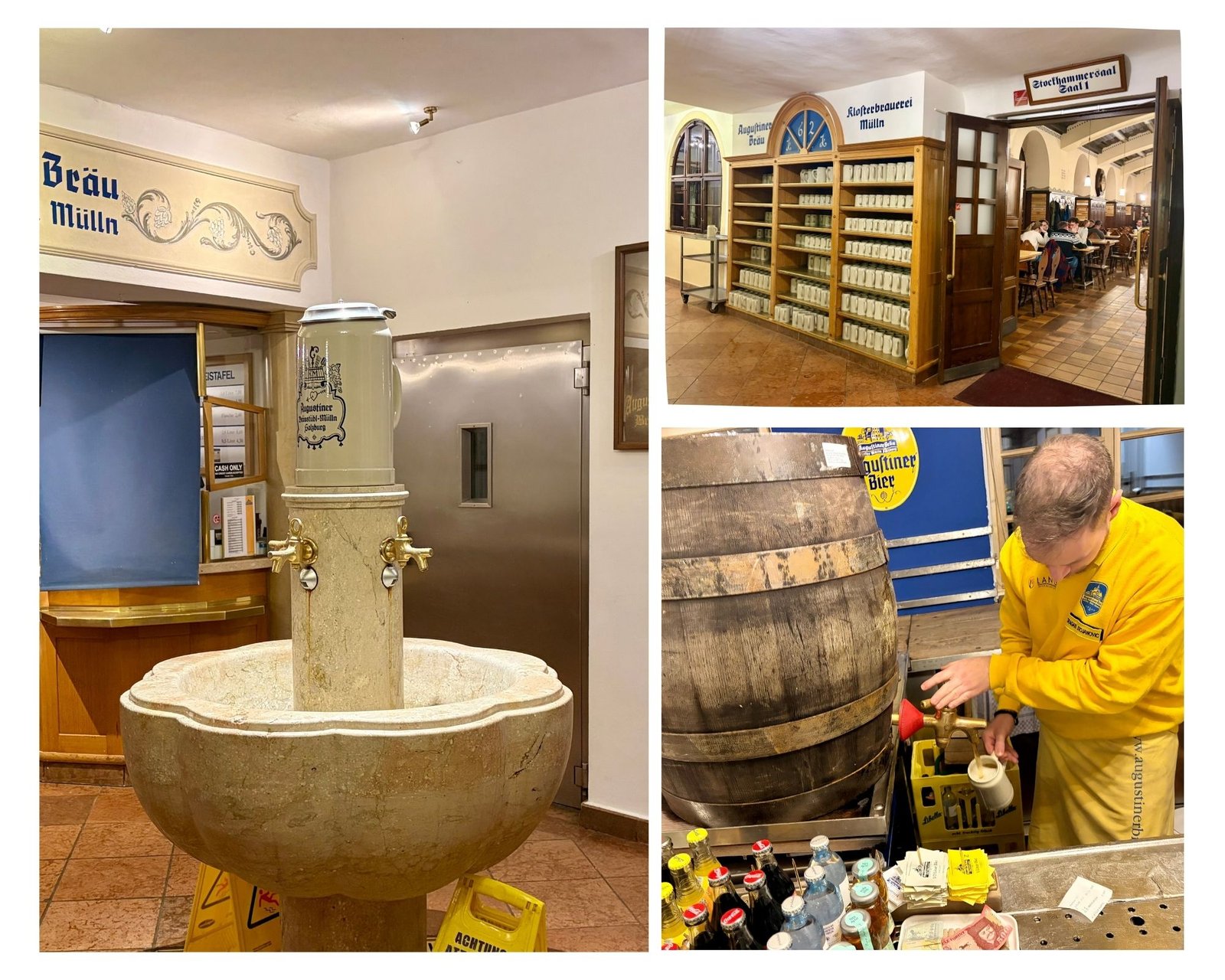 Augustiner Steins and Beer Filling