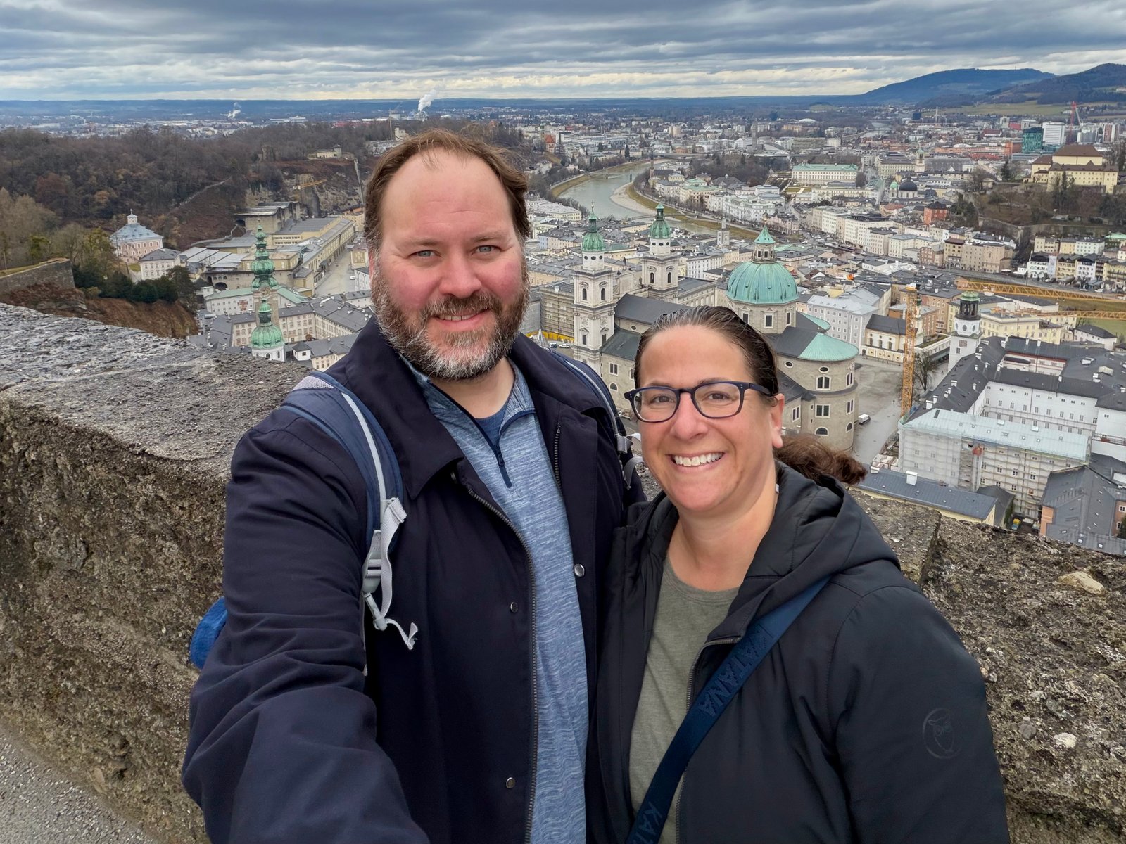 Nik and Julie at Hohensalzburg Fortress