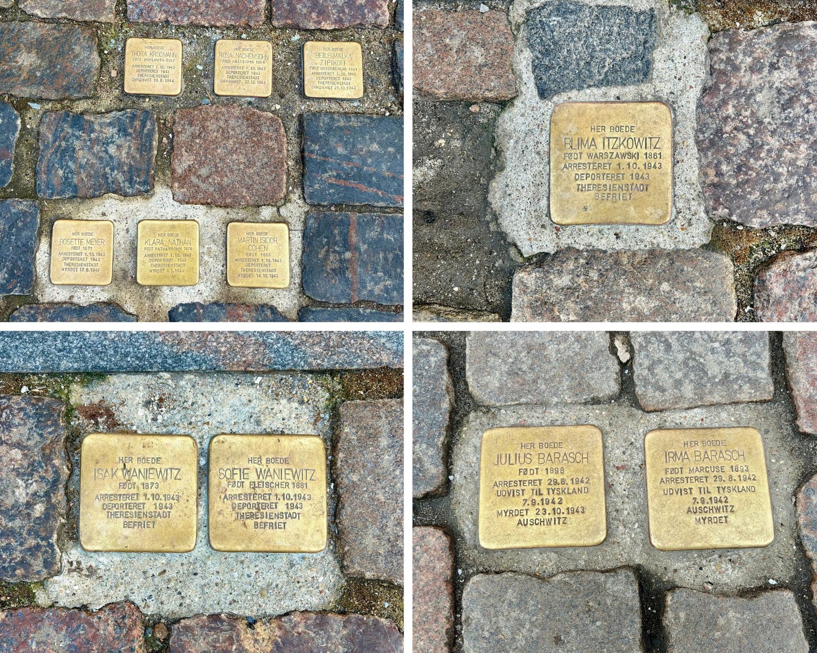 Stumble Stones in Copenhagen